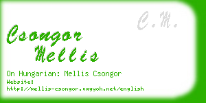 csongor mellis business card